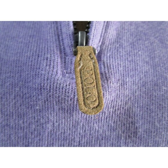 Polo Ralph Lauren Estate Rib Quarter Zip Light Purple Cotton Men's XXL EUC - Picture 10 of 16
